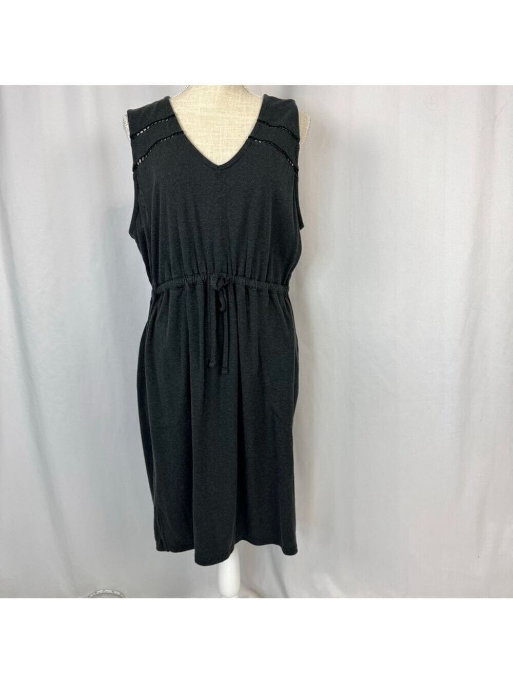 Prana Cozy Up Korrine Dress Women’s Large Dark Charcoal Gray Eco Friendly